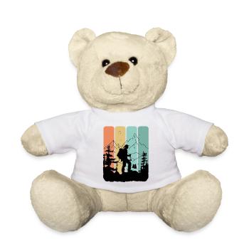 Mountain and Colorful Nature Adventure - Teddy Bear - white - Front