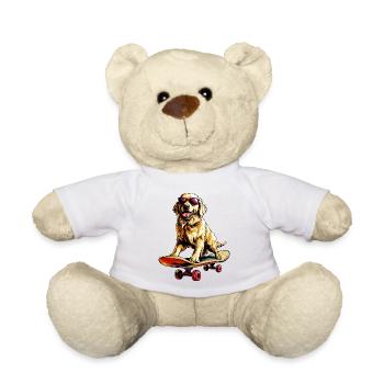 Skateboard Golden Retriever - Teddy - Weiß - Vorne