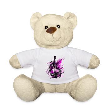 E-Gitarre Gitarre Gitarrist Musik Instrument Rock - Teddy - Weiß - Vorne