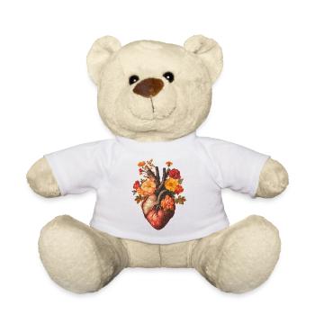 Flower Heart - Teddy Bear - white - Front