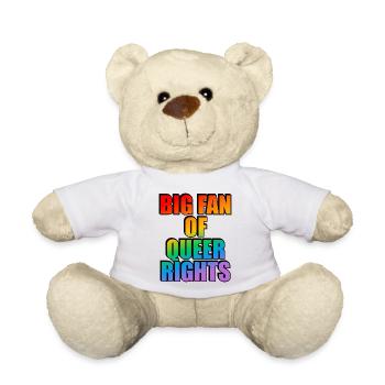 Großer Fan des Regenbogen-Slogans von Queer Rights - Teddy - Weiß - Vorne