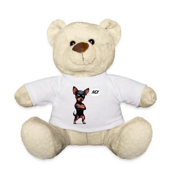 No Miniature Pinscher Pinscher Pinscher Owner - Teddy Bear - white - Front