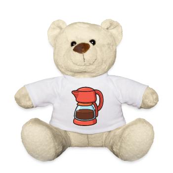 coffee pot - Teddy Bear - white - Front