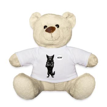 No Black Shepherd Shepherd Owner - Teddy Bear - white - Front