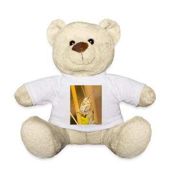 Macro photograph of a grasshopper in details - Teddy Bear - white - Front