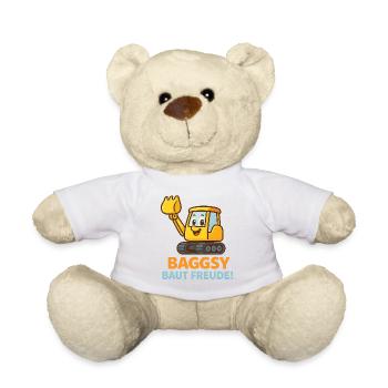 Bagger Mit Freundlichem Gesicht - Teddy - Weiß - Vorne