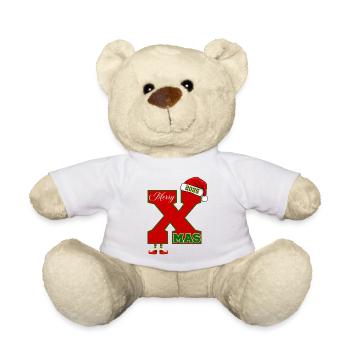 Christmas 2025 Merry X Mas Design - Teddy Bear - white - Front