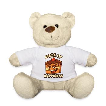 Conception de gâteau « morceau de bonheur » - Nounours - blanc - Devant