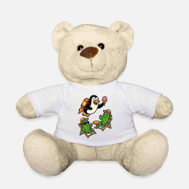 Jetpack Pinguin - Teddy - Weiß