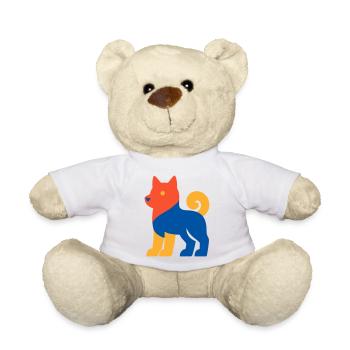 Pop Art Dog - Teddy Bear - white - Front