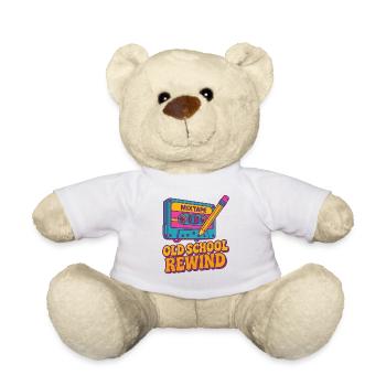 Retro Cassette Tape Old School Design V2K Vintage - Teddy Bear - white - Front