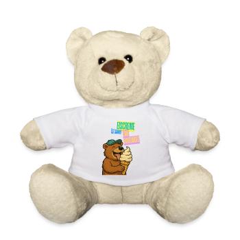 Bär Eiscreme Comic - Teddy Bear - white - Front