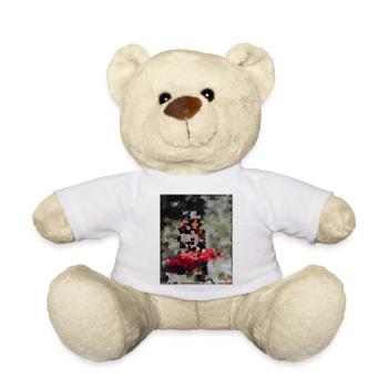 Punktiertes Schmetterlings-Mosaik - Teddy - Weiß - Vorne