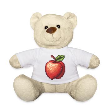 Retro Pixel Apfel - Teddy - Weiß - Vorne