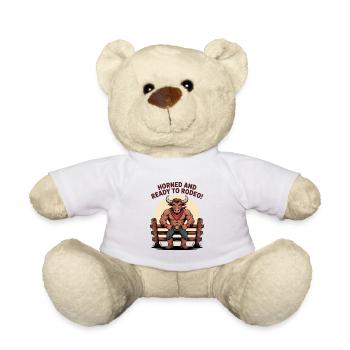 Horned and ready to rodeo - Teddy Bear - white - Front