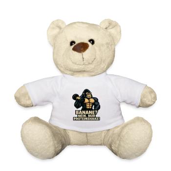 Gorilla Kraft Protein Shake Fitness Gym Force - Nounours - blanc - Devant
