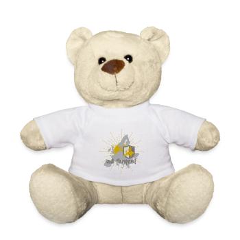 Ad Fontes! – Europa Motiv in Gold & Grau - Teddy - Weiß - Vorne