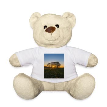 Temple Newham tree sunrise - Teddy Bear - white - Front