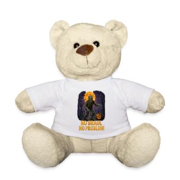 Cimetière de zombies au clair de lune avec lueur de citrouille - Nounours - blanc - Devant