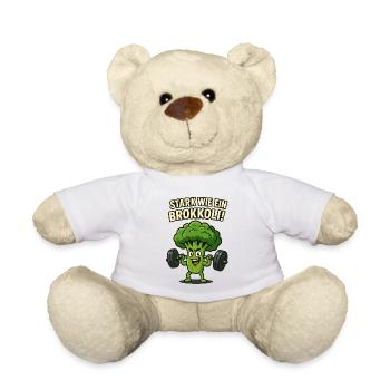 Stark wie ein Brokkoli - Teddy - Weiß - Vorne