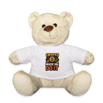 Crypto Made Me Do It, Investing  - Teddy Bear - white - Front
