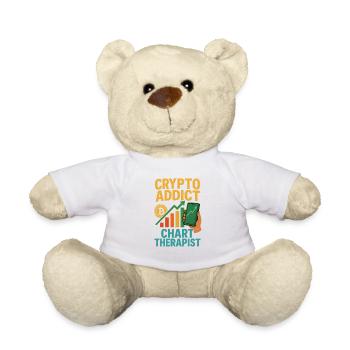Crypto Chart Therapist, Investing  - Teddy Bear - white - Front