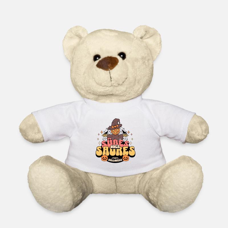 Des bonbons ou des bâtons - Nounours - blanc