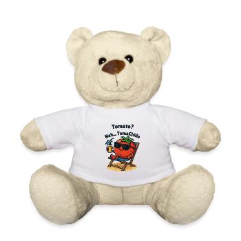 Tomato Chilling on the Beach Illustrations - Teddy Bear - white - Front