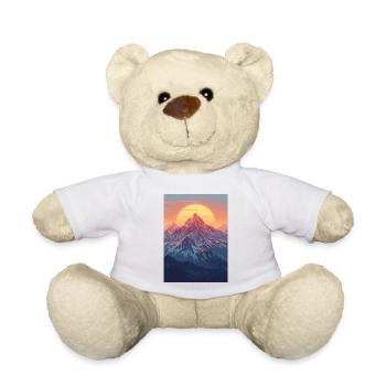 Mountains in the Pastel Sun - Teddy Bear - white - Front