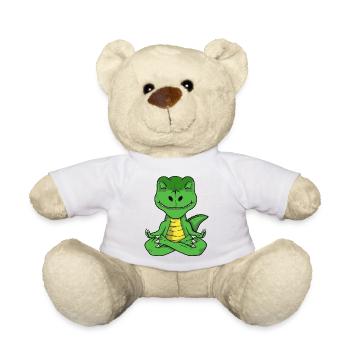 T-Rex Yoga Pose Yoga Fille Drôle Dinosaure Yoga - Nounours - blanc - Devant