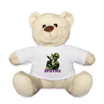 Green Alien Sphynx Cat Lover - Teddy Bear - white - Front