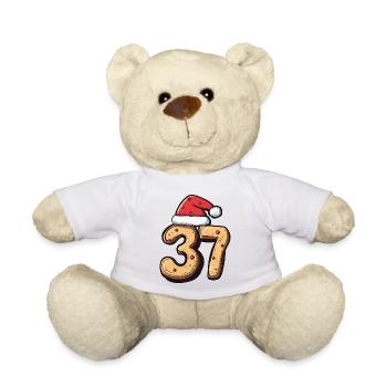 37 Number Cookie Christmas - Teddy Bear - white - Front