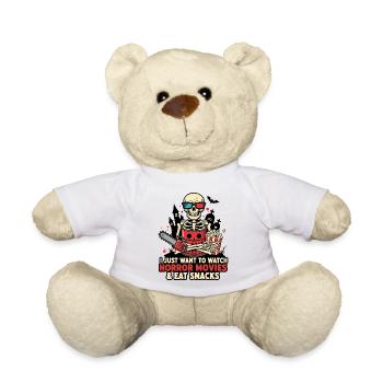 Skelett Popcorn Horror Snack - Teddy - Weiß - Vorne