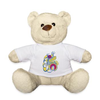 Bunte Blütenspirale - Teddy - Weiß - Vorne