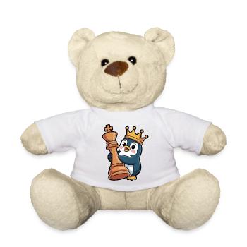 Cute Penguin Chess King Queen Brain Game - Teddy Bear - white - Front