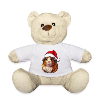 Weihnachten Meerschweinchen - Teddy - Weiß - Vorne