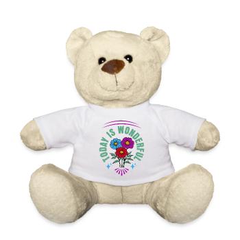 Motivation Das Heute ist wunderbar - Teddy - Weiß - Vorne
