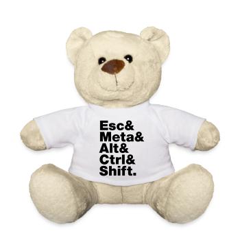 Esc & Meta & Alt & Ctrl & Shift - Teddy Bear - white - Front