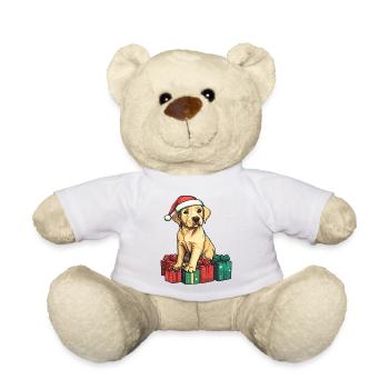 Labrador Hund Weihnachten Geschenke - Teddy - Weiß - Vorne