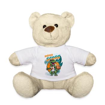 Basketball Dinosaur T-Rex Basketball Player - Teddy Bear - white - Front