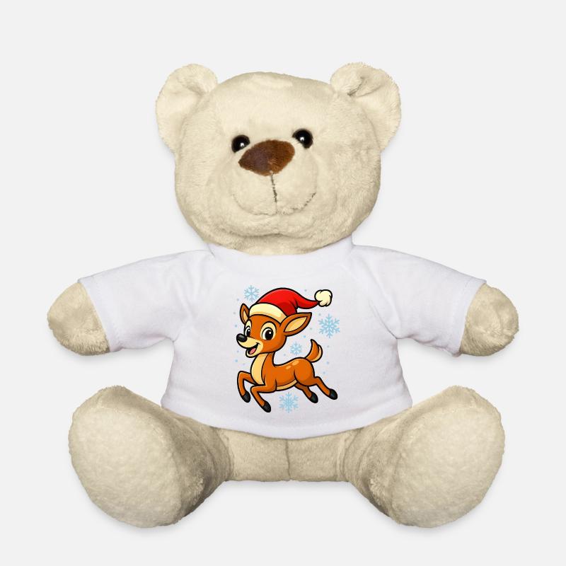 Joyeux Faon Renne Drôle Cadeau de Noël - Nounours - blanc