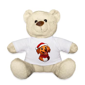 Chien Père Noël - Nounours - blanc - Devant
