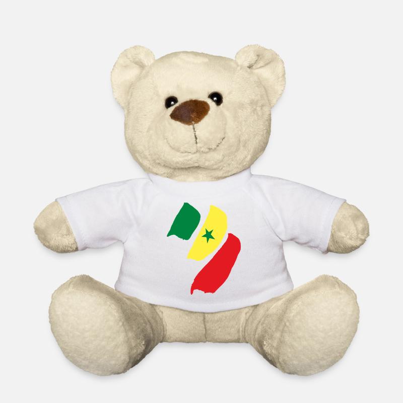 drapeau du Sénégal - Nounours - blanc