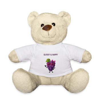 Glimmering Grape Happiness - Teddy Bear - white - Front
