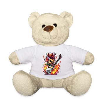 Guitariste de dessin animé Flame Rocker - Nounours - blanc - Devant
