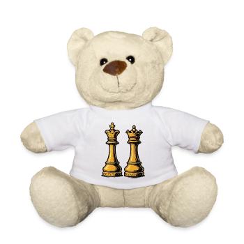 Échecs Roi Dame - Nounours - blanc - Devant