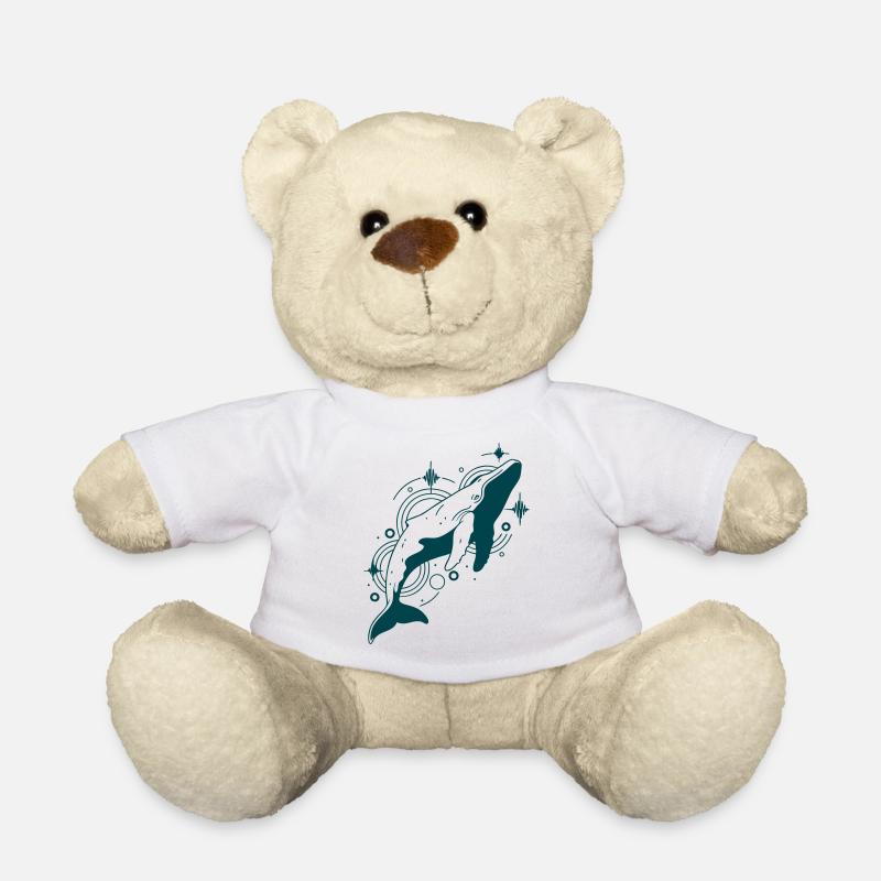 Baleine spirale cosmique - Nounours - blanc