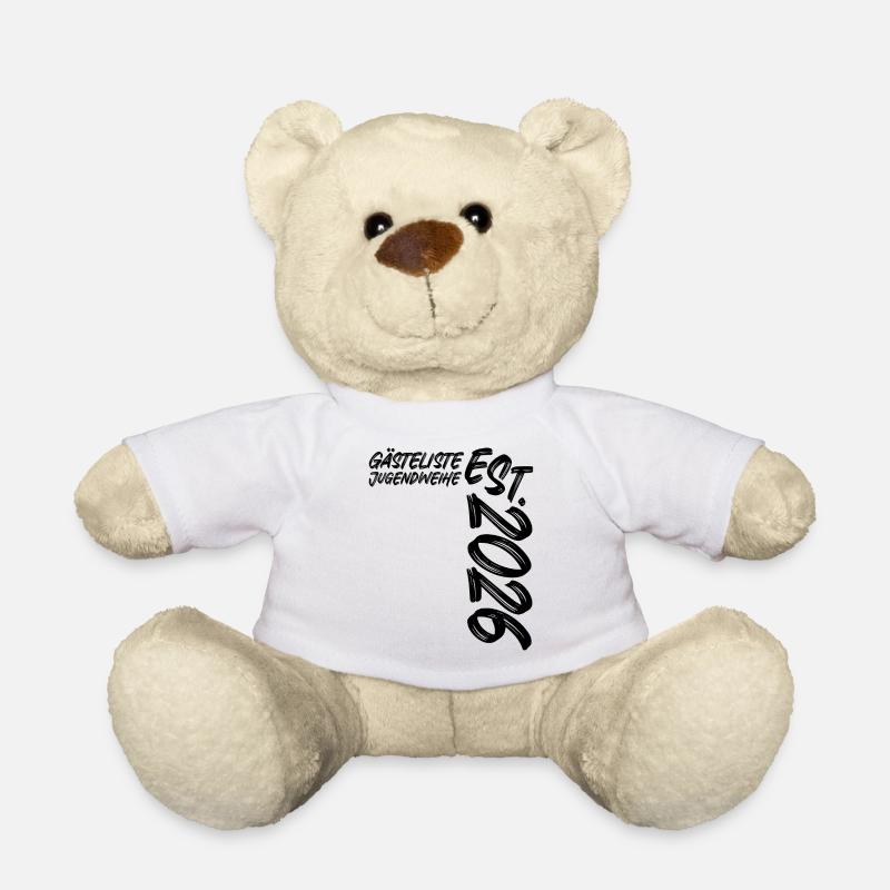 Jugendweihe Est. 2026 - Gästeliste - Teddy - Weiß