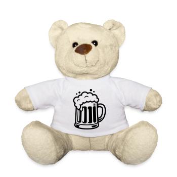 Beer Mug Comic Beer - Teddy Bear - white - Front
