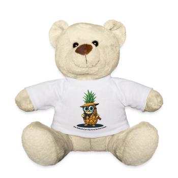 Pineapple Detective Caricature - Teddy Bear - white - Front